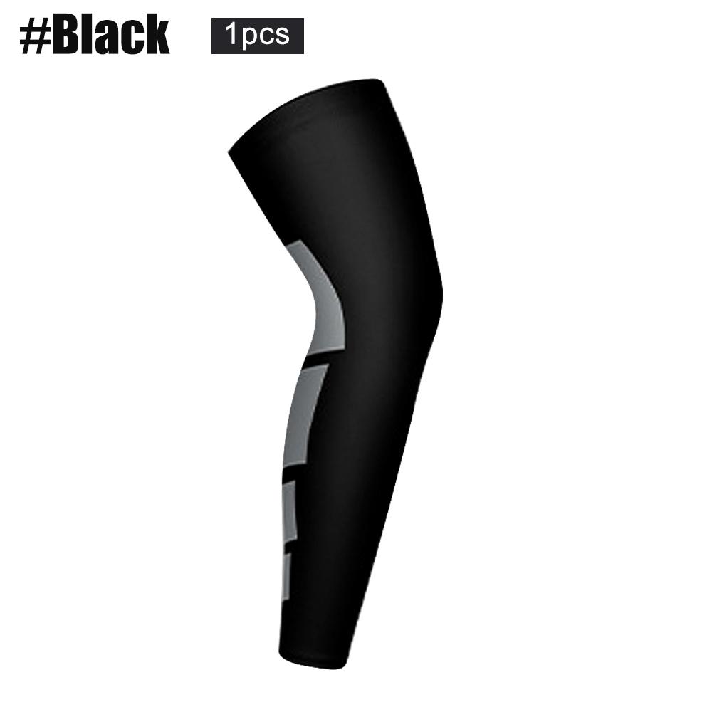 

Leg Compression Sleeves, Full Leg Sleeve Long Knee Brace Knee Support Protect Basketball Football Volleyball Cycling Men Women M чорний