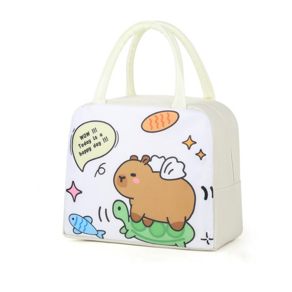 Large Capacity Insulated Lunch Bag Multicolor Waterproof Aluminum Foil Handbag & Cartoon Pattern Insulated Lunch Box Bag