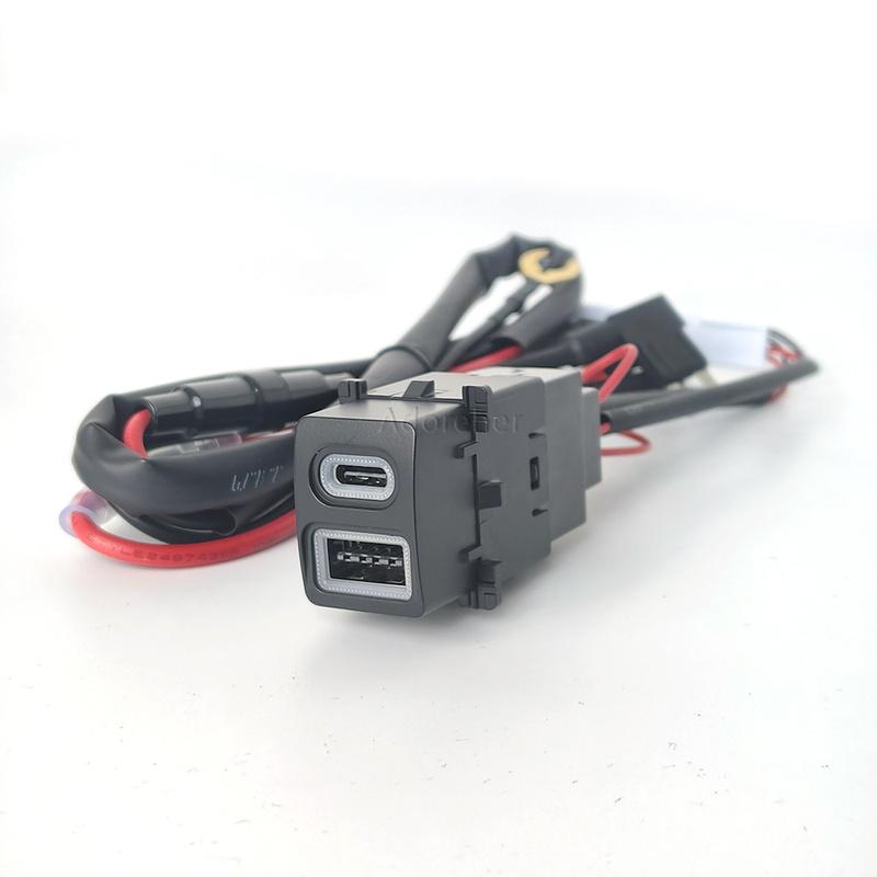 Modified Car USB QC3.0 Type-C PD Socket Phone Charger Power Adapter Fit for Subaru Forester -2024 WRX Accessories