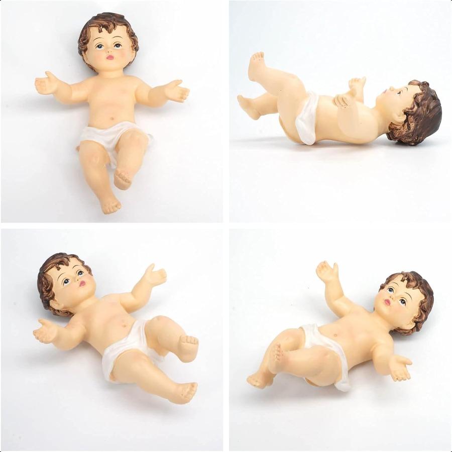 Resin Baby Jesus Figurine Nativity Collectible Statue and Holy Faith Gifts 2.4 inch