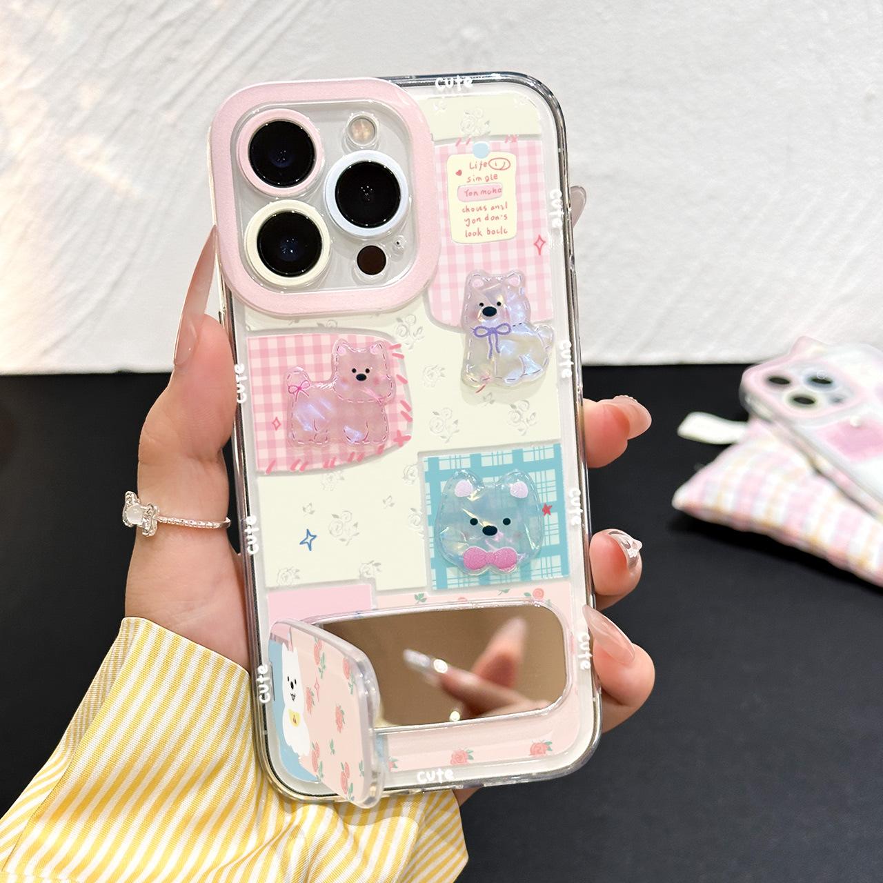 

Floral Puppy for Apple 17 Mobile Phone Case for IPhone16promax Cartoon 15plus Couple New Style 14 For Apple 6G