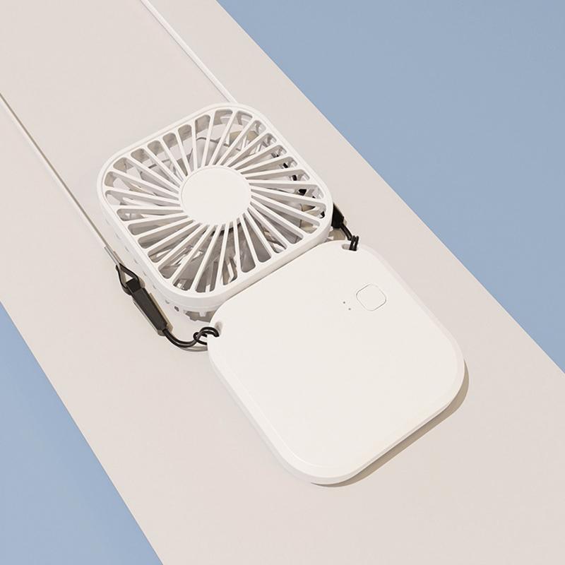 Mini Folding Hanging Neck Fan Foldable Hand-Held Fan Mini Folding Personal Fan, 3 Speeds Usb Charging For Travel Cooling Tool