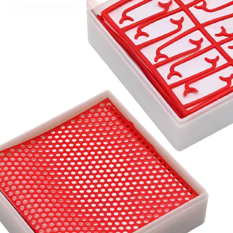 1Box Dental Casting Wax Mesh, Wax Hooks, Mesh Clips, Hexagonal Mesh and Clipping Materials for Dental Technicians
