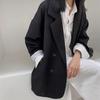 Women Loose Fit Long Sleeve Blazer Korean Style Casual Office Wear