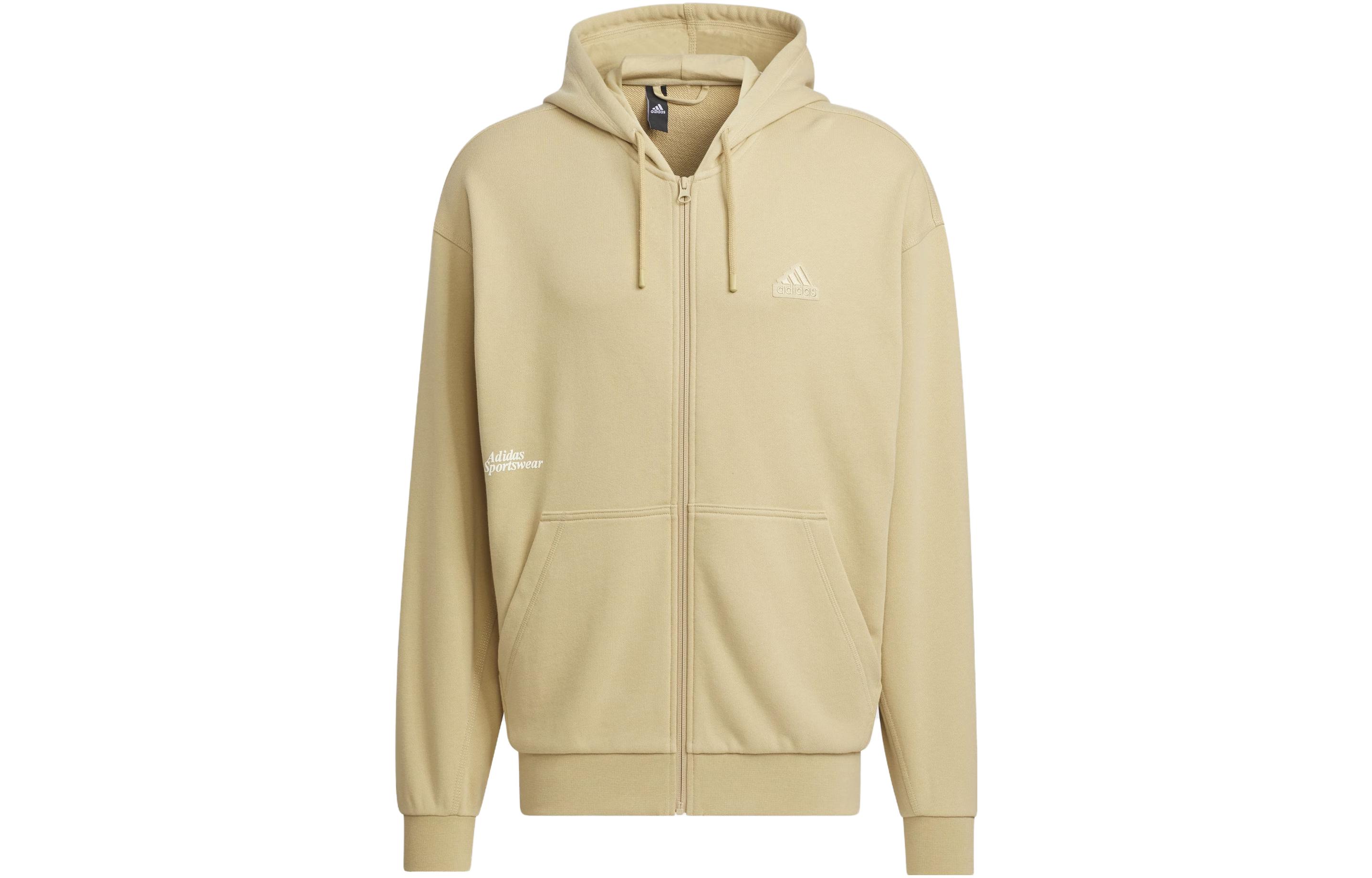 Adidas Heavy French Terry Jacket Jackets & Coats Men s Light Khaki IT3964 XL