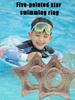 3pcs Five-pointed Star Sequin Transparent Swimming Ring Children Adult Water Sports Pool Ring Floating Beach Party Toy