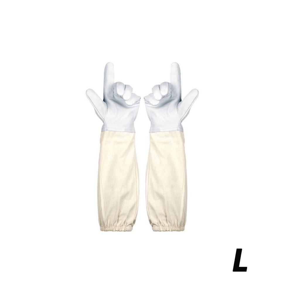 1 Pair Safe Professional Beekeeping Gloves Anti-bee Anti-sting Canvas Sheepskin Gloves Apiculture Beekeeper Beekeeping Tools