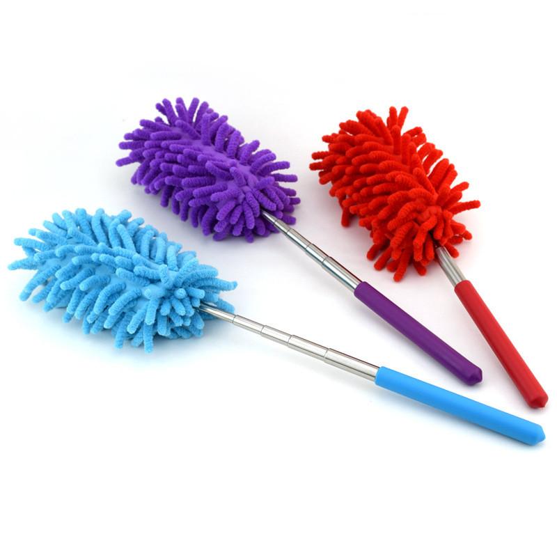 Adjustable Stainless Steel Duster With Fiber Head For Home Dusting