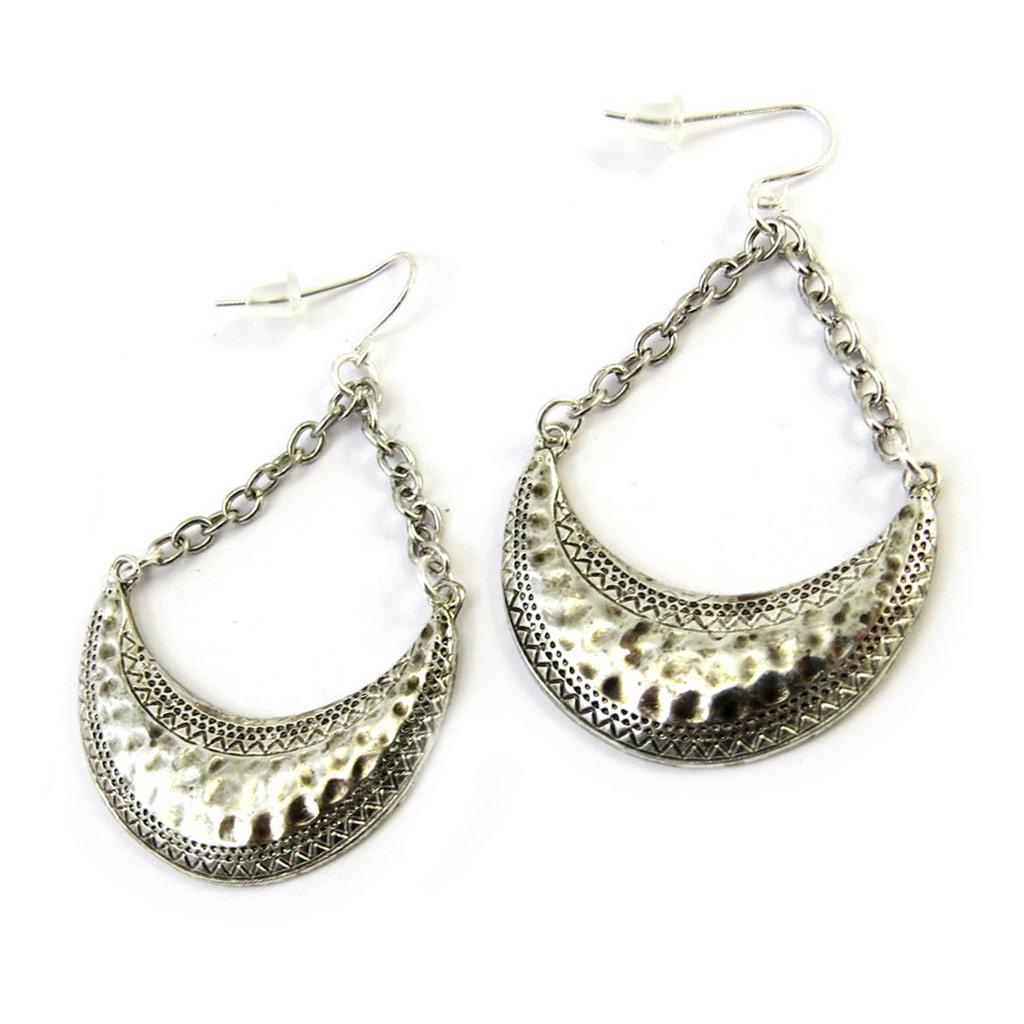 Les Trésors De Lily [N3166] - Silver 'Navajo' Earrings
