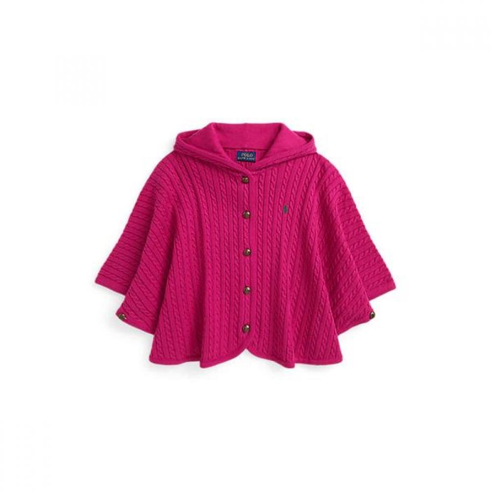 Polo Kids Girls Mini Cable Cotton Hooded Poncho 7 16 Years  Cwposweg6820589650 LXL