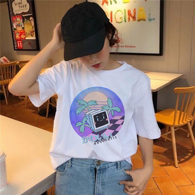 Buy Aesthetic Vaporwave T Shirt Women T Shirt Harajuku Ullzang Meme Funny Grunge Print Female Summer Ts At Affordable Prices Free Shipping Real Reviews With Photos Joom