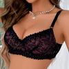 European and American Style Color-blocked Lace Push-up Anti-sagging Bra Shaping Comfortable Breathable Anti-sagging Sexy Bra