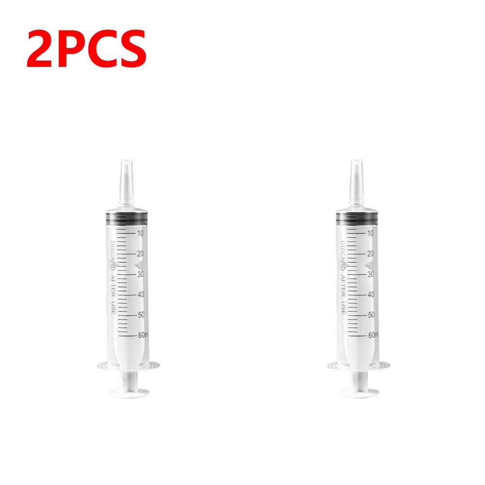 1-10PCS 60ML Capacity Syringe Reusable Pump Measuring With Tube Feeding Ink Pumping Oil Feeding Enema Glue Filling Puppy Accesso