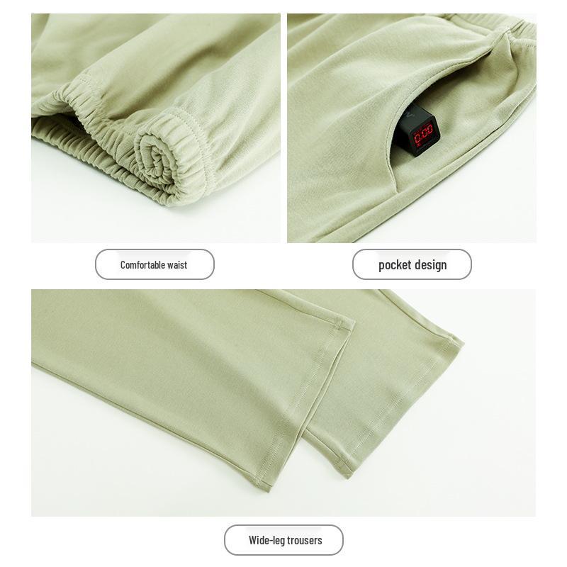 Women's Pure Cotton Loose Sleep Pants - Lightweight for Spring, Summer, and Autumn with Plus Sizes, Suitable for Casual Home or Outdoor Wear.