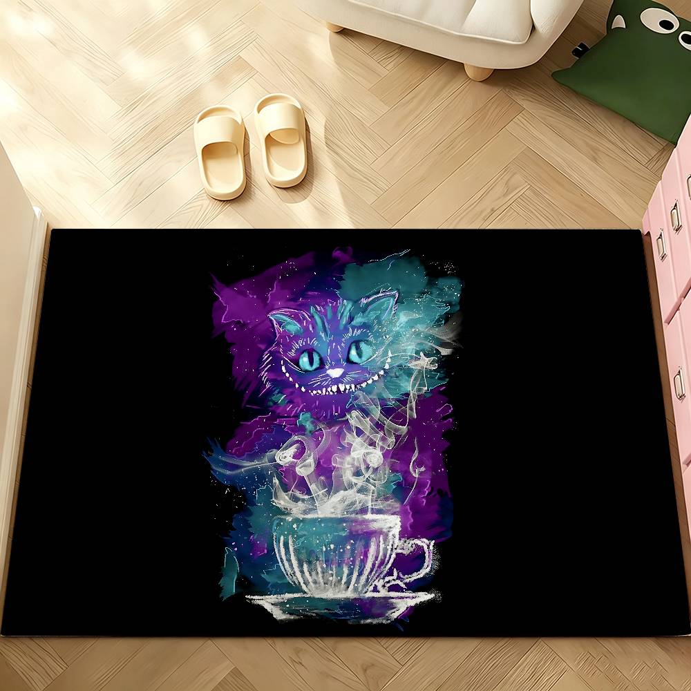 Anime C-cheshire Cat Carpet Bathroom Anti-slip Mat Door Mat Home Decoration Mat Entrance Door Mat Scratch-resistant Door Mat