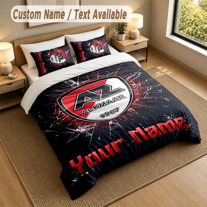 Bedding Set 1 Duvet Cover 2 Pillowcases AZ Alkmaar Print Soft Bed Linen Bedroom Decor