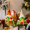 Charming Christmas Grinch Gnome Ornament With Lights Soft Fabric Holiday Decor