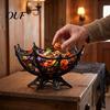 Fall Tabletop Displays Halloween Spider Web Basket, Decorative Candy Bowl for Party Table Unique Favor Holders Centerpieces, Lightweight Plastic Fruit