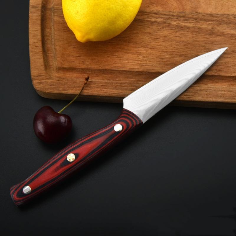 Damascus Steel Paring Knife G10 Handle Kitchen Knives Slicing Fruit Knife Peeler