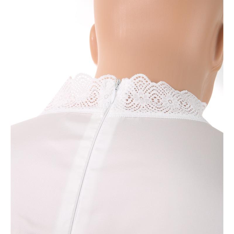 Sissy Lingerie Babydolls Men'S Wedding Dress Cosplay Bridal Uniform Long Sleeve Embroidered Lace Show Dress Gay Nightclub Outfit
