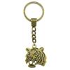 Dinosaur Animal Prehistoric Creature Pendant Antique Bronze Metal Keychain with 30mm Ring for Women High Quality