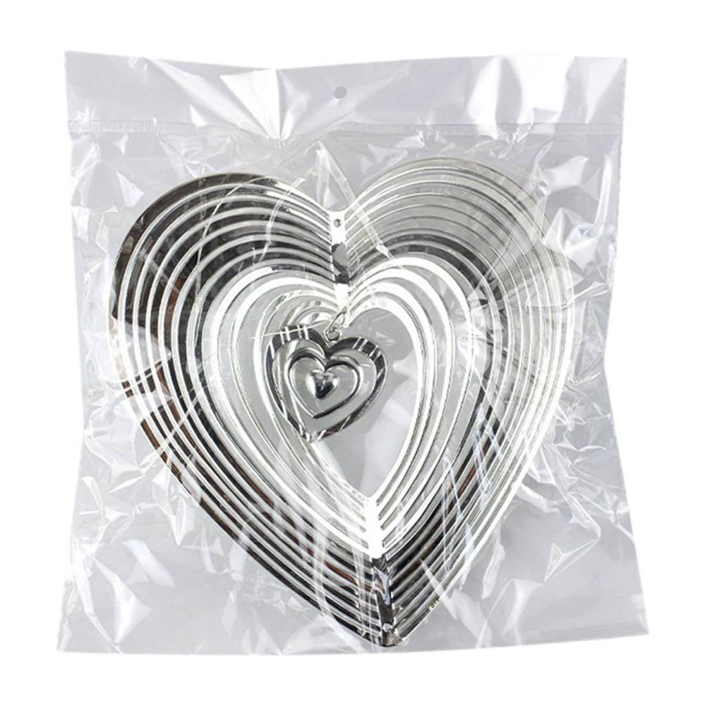 High Brightness Bird Deterrent Winds Sculptures Novelty Heart Shaped Reflectivity Wind Catcher for Balcony Granary Lawn Farmland