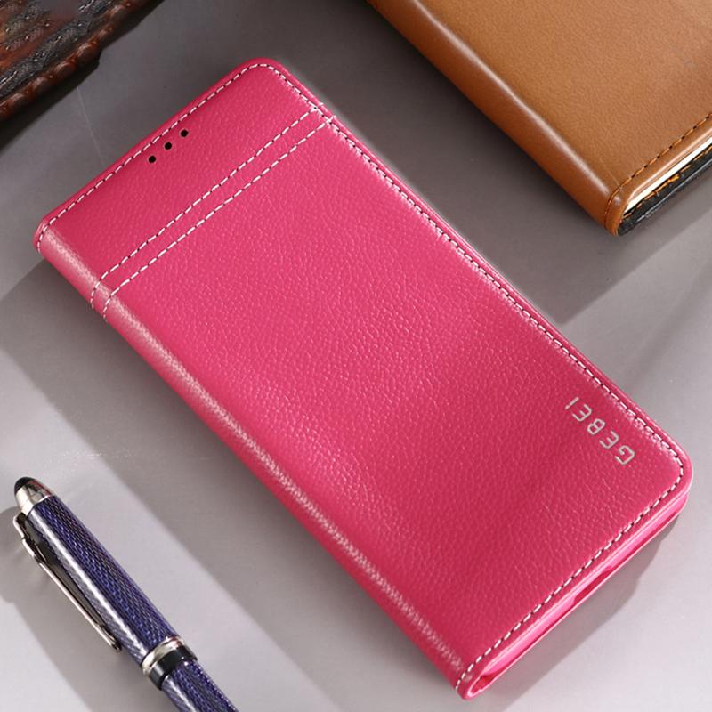 GEBEI Genuine Leather Case for Samsung Galaxy S25 S24 S23 S22 Ultra S20 Plus S10 Magnet Flip Cell Phone Cover Wallet Shell For Galaxy S25&Leather горячий розовый