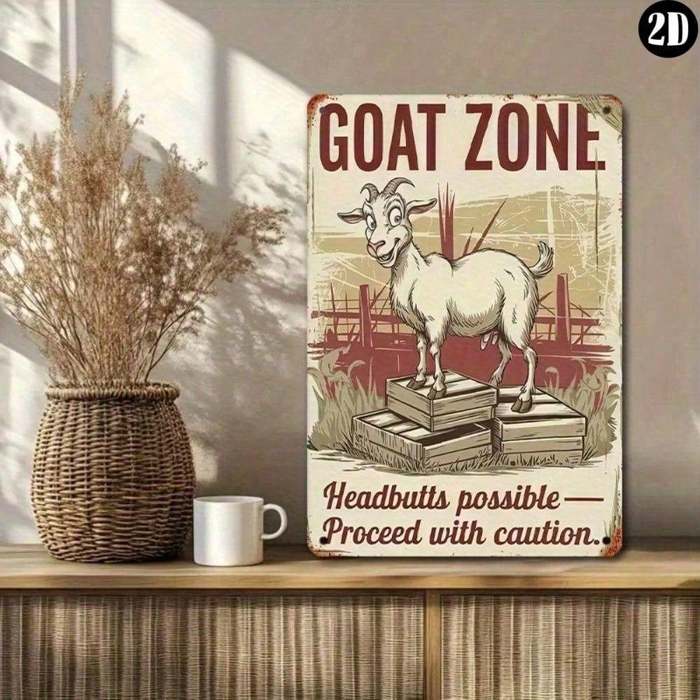 Metal Sign Goat Funny Vintage Tin Poster Bar Wall Decor Farm Gift 8x12 Inch