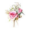 Yousheng White Rose Wedding Boutonniere, Elegant Wrist Corsage, European Style Silk Flower for Bride Groom Bridesmaid Groomsman Parents
