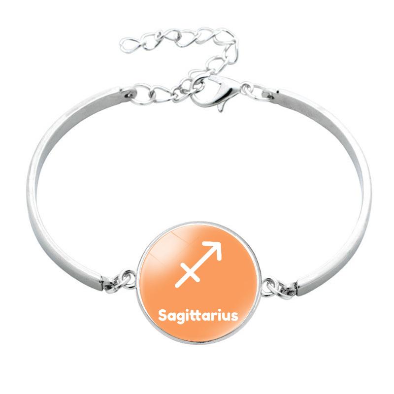 Constellation Stylish Zodiac Alloy Bracelet Unisex Fashionable Simple Jewelry Design