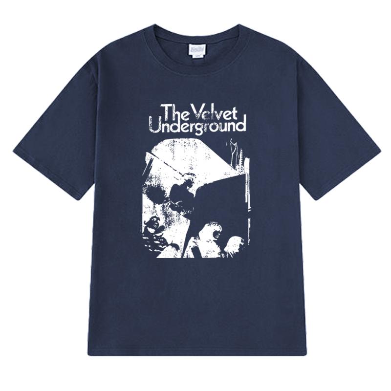 Vintage The Velvet Underground Hip Hop Rock Streetwear T Shirt Men Women Trend Oversized Short Sleeve T-shirts Unisex Cotton Top
