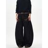 Kisko American Retro Style Reverse Pocket Embroidered Washed Scimitar Jeans Unisex Loose Straight Casual Pants