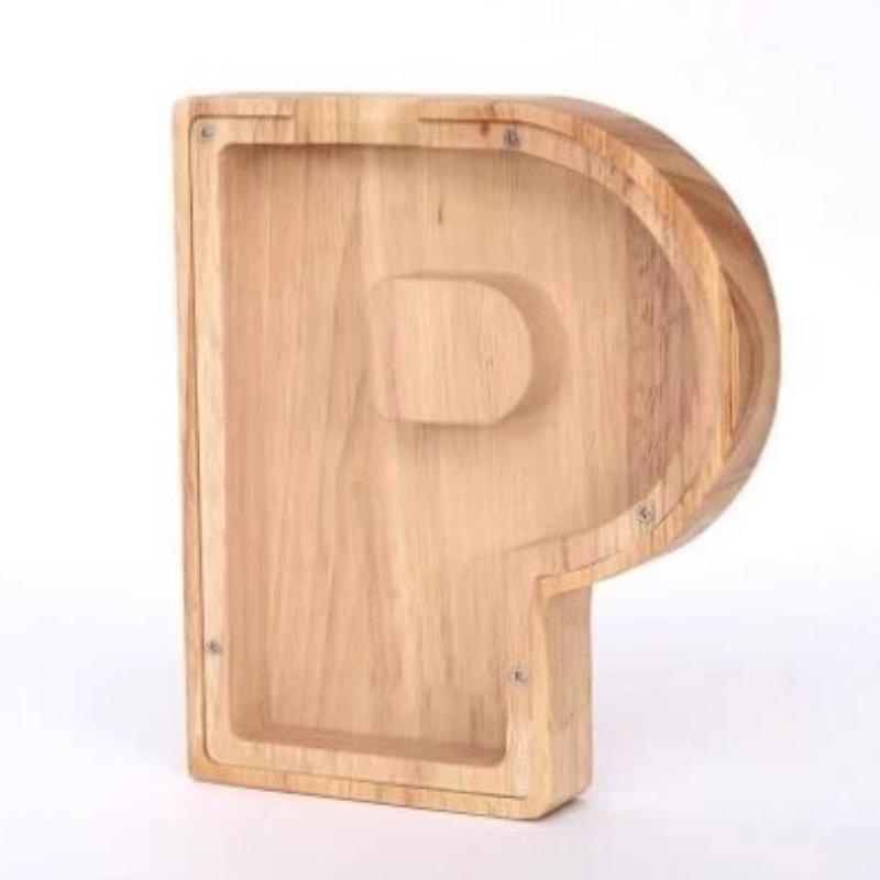 Wooden Letters Piggy Bank DIY Creativity Coin Banknotes Children's Money Box Funny Money Organizer Storage Box Home Decors