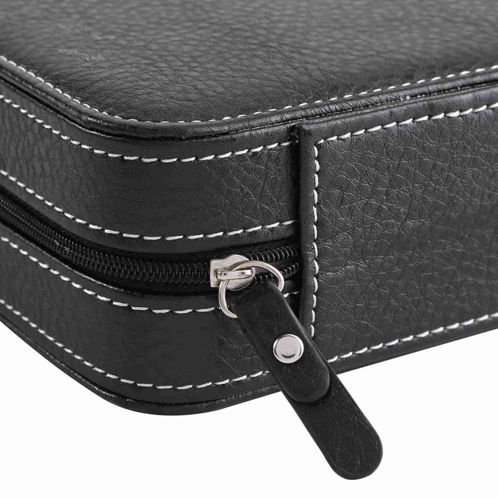 Zippered Design Watch Storage Box PU Leather,Cardboard Travel Watch Case  Travel Use