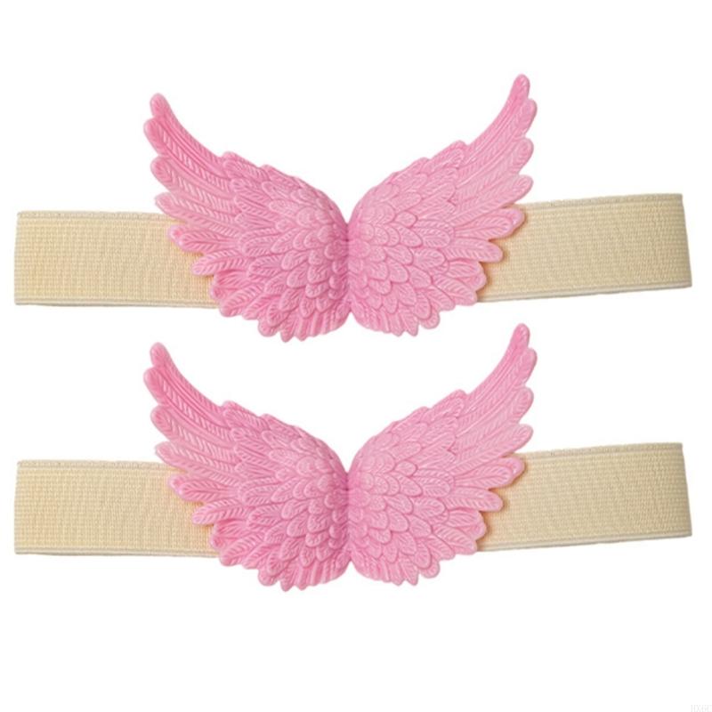 

2 Piece Angel Wing Elastic Window Curtain Holder Tiebacks Straps for Home Decors HX6C рожевий