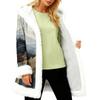 Unisex Casual And Fashionable Plush Collar Hooded Long Sleeved Floral Gradient Printing Jacket