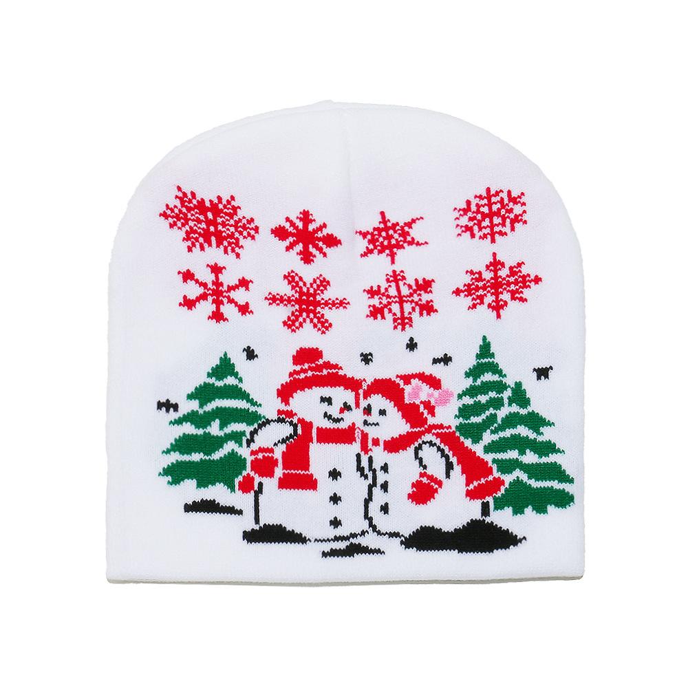 2025 Herbst und Winter Weihnachtsmützen für Männer und Frauen Feiertag warme Überziehmütze Weihnachtsmann Schneemann Strickmütze Weihnachtsmütze