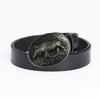 Men's Retro Cowhide Belt with Smooth Buckle - Korean Style, Trendy and Simple Wide Waistband.