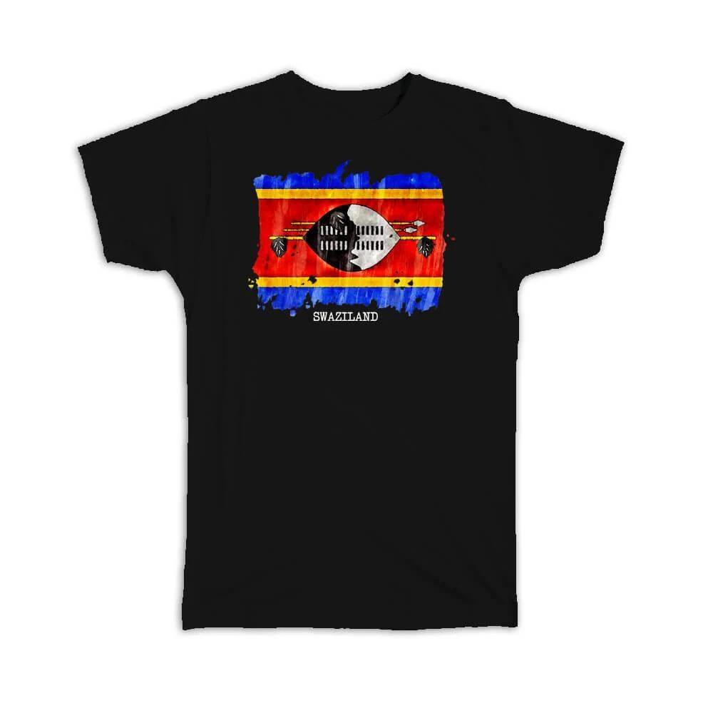 

Gift T-Shirt : Swaziland Flag Africa Travel Expat Country Watercolor L