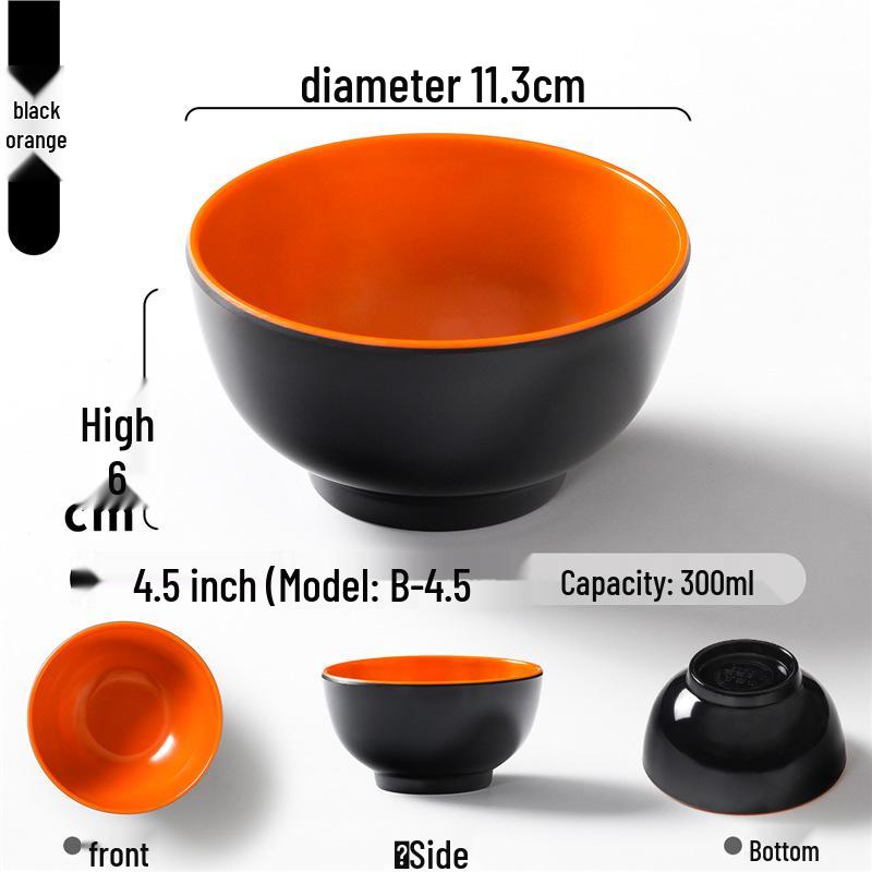 Zweifarbige Melamin-Tischware: Kleines Schalen- und Schalenset für Buffet und Grill-Dipsaucen.