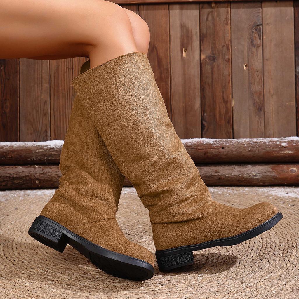 Plus Size Shoes for Women 35-43 Autumn Winter Wome Platform Round Toe Warm Comfortable Non-slip  Knee-high Women Boots 2026