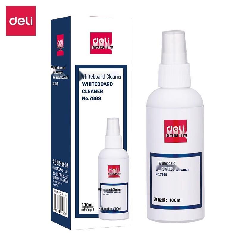 Deli 7869 Whiteboard Cleaner 5-Bottle Pack