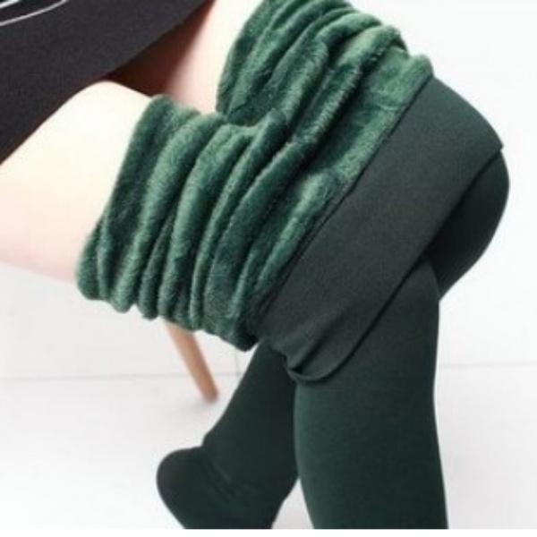 Mote Børstet Stretch Fleece foret Tykk Tights Varme Vinterbukser Varme Leggings