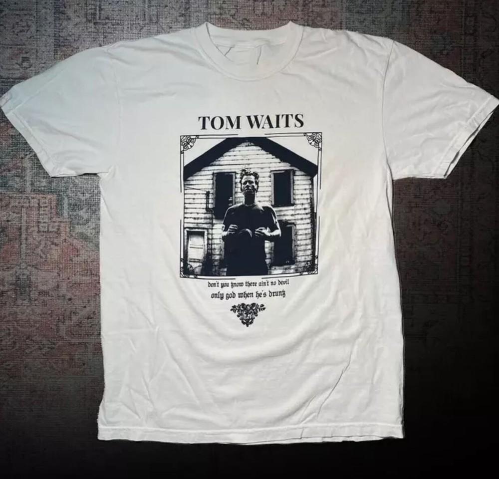 Tom Waits T-Shirt Classic White Unisex All Size S-4XL