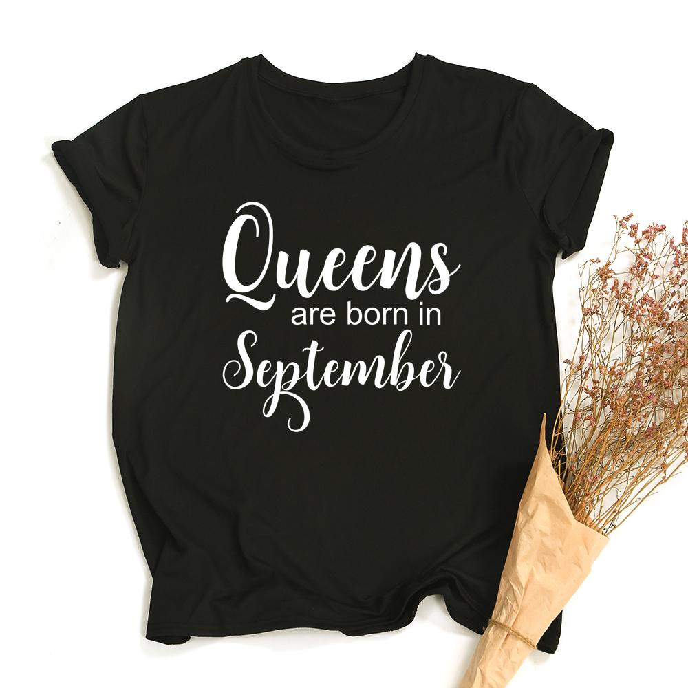 Queens Born In March June January Months Women Birthday T Shirt Harajuku Aesthetic Short Sleeve Tees