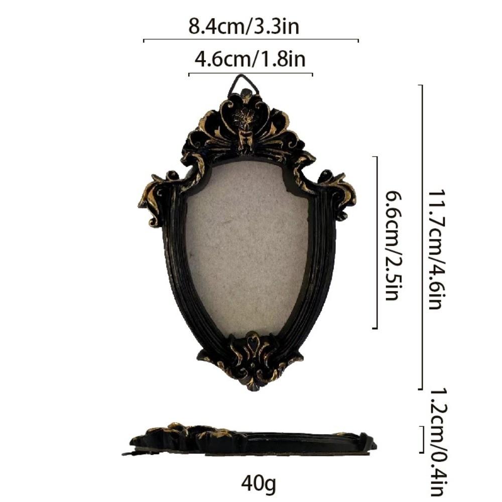 Black Baroque Style Photo Frame Goth Photo Display Holders Picture Frame Ornaments Living Room
