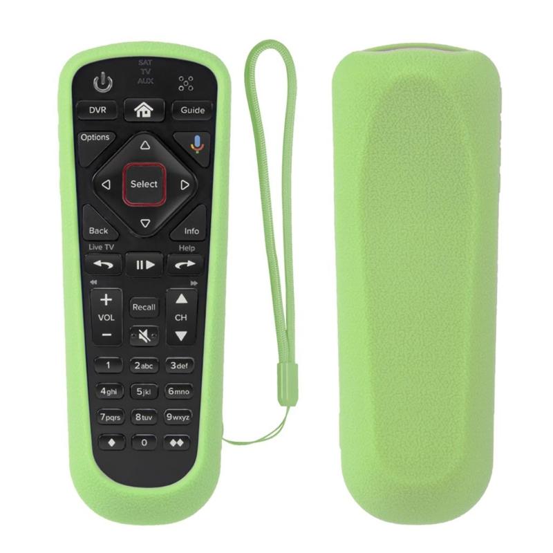 

Силіконовий захисний чохол для контролера для DISH 54.0 54.1 TV Top Box пульт дистанційного керування чохол приємний на дотик чохол-кишеня фарби люмінесцентні зелений колір