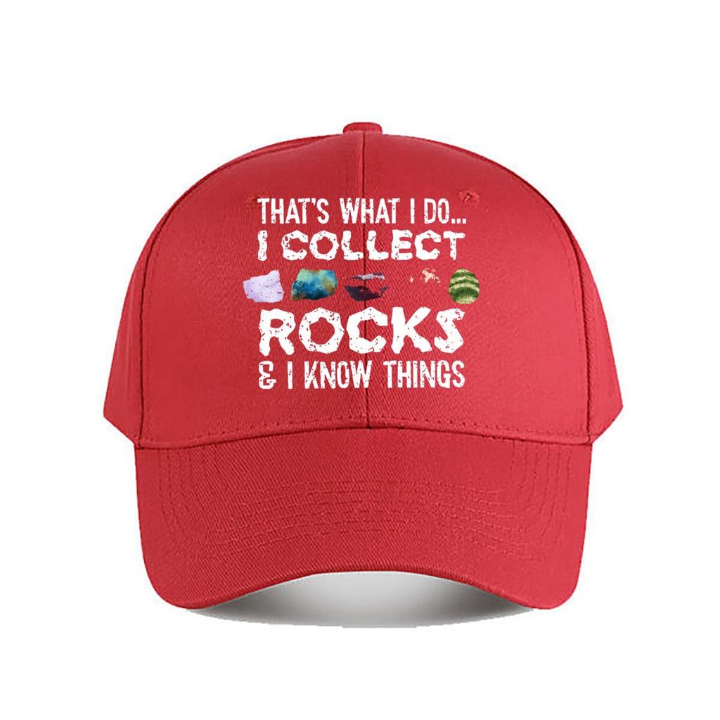 Funny Rock Collector Graphic Baseball Cap Fashion Unisex Sunhat Womens Outdoor Sports