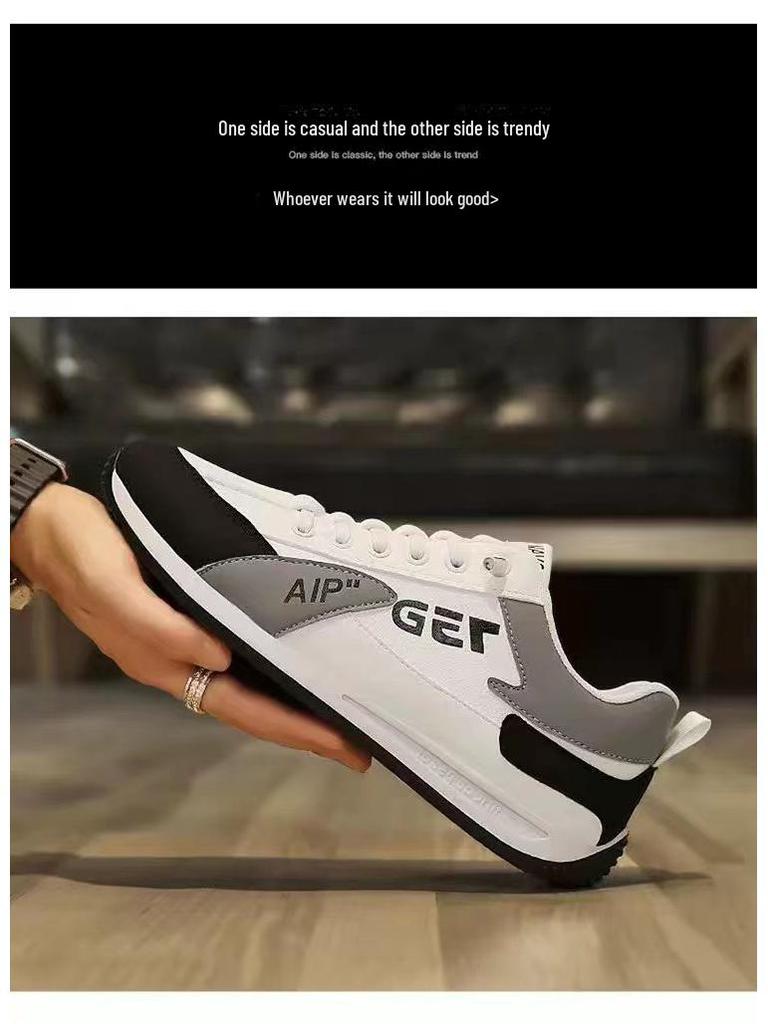 2024 Men's Spring & Autumn Lace-Up Running Shoes - Trendy Fashion Sports Footwear