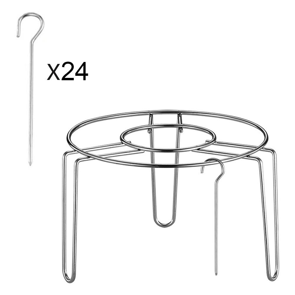 

Stainless Steel Vertical Grill Rack String Grill 12/24/36 Vertical Barbecue Skewer Bracket Skewer Holder for Air Fryer Accessory